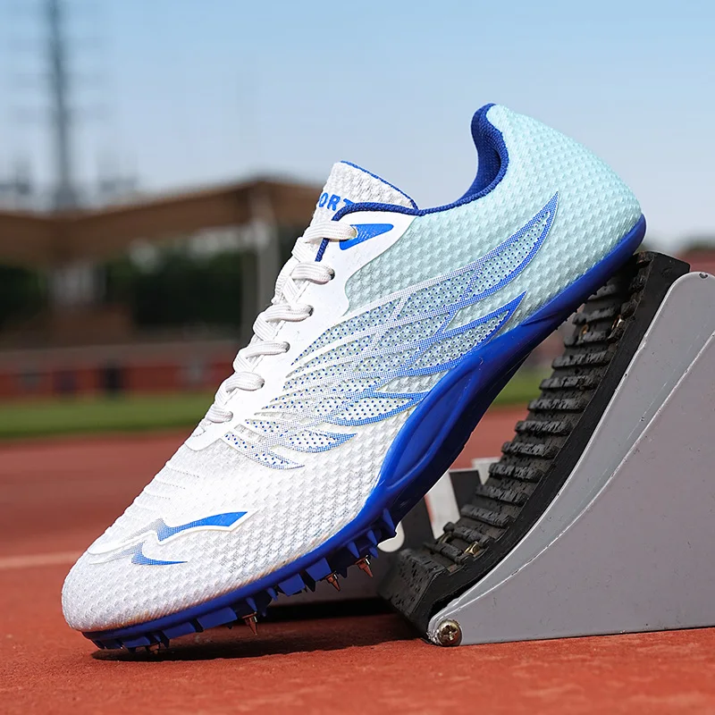 Men Track Field Shoes Women Spikes Sneakers Athlete Running Training Lightweight Racing Match Spike Sport Shoes Size 35-45