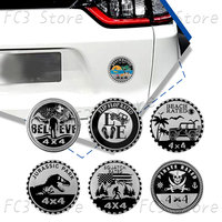 3D Aluminium Alloy Graphic 4X4 Rated Emblem Rear Trunk Fender Badge Car Sticker For Jeep Grand Cherokee Wrangler SUV Compass