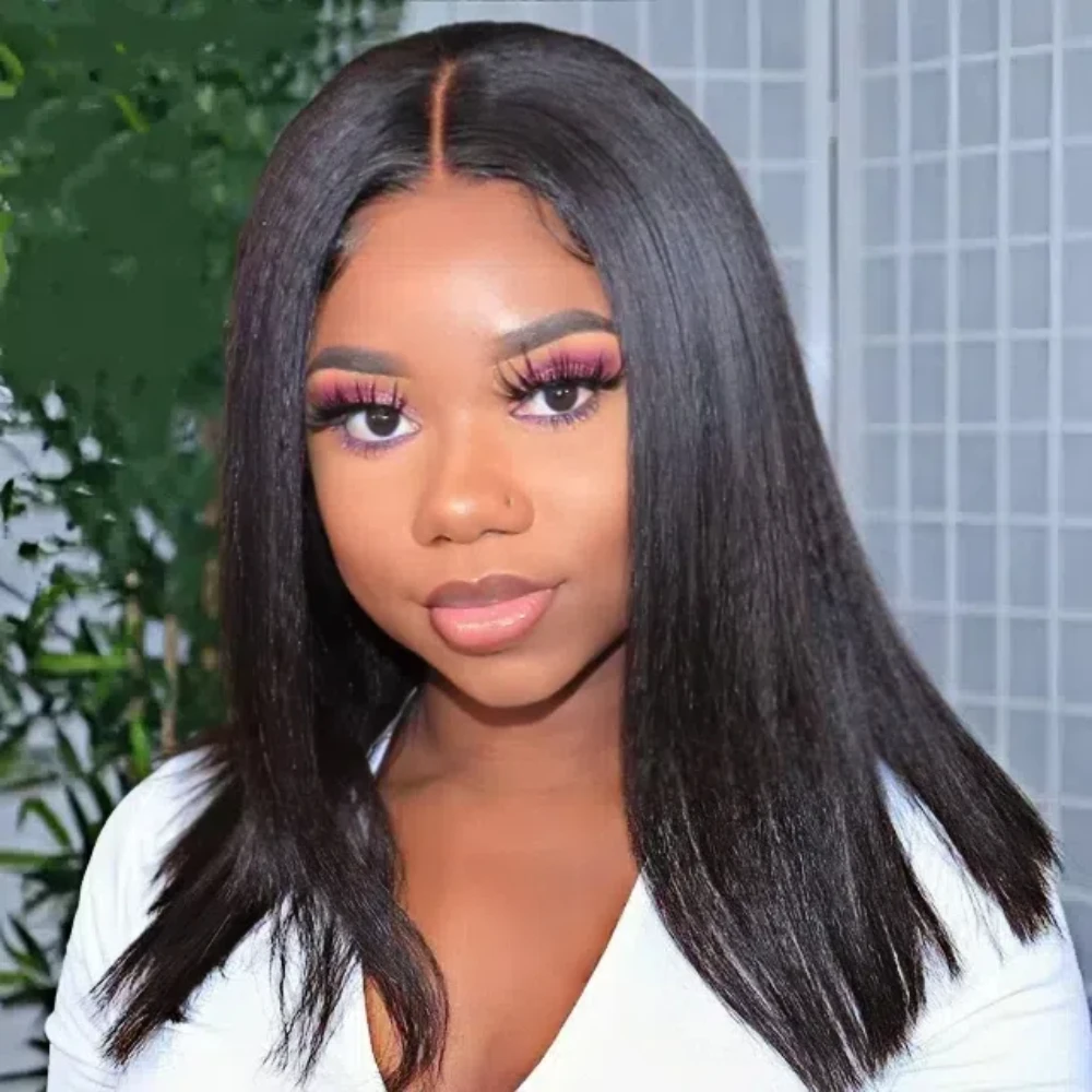 

Yaki Прямой бесклеевой парик из человеческих волос Боб Бесклеевые парики 6x4 Бесклеевые бразильские человеческие волосы для женщин Плотность 180%