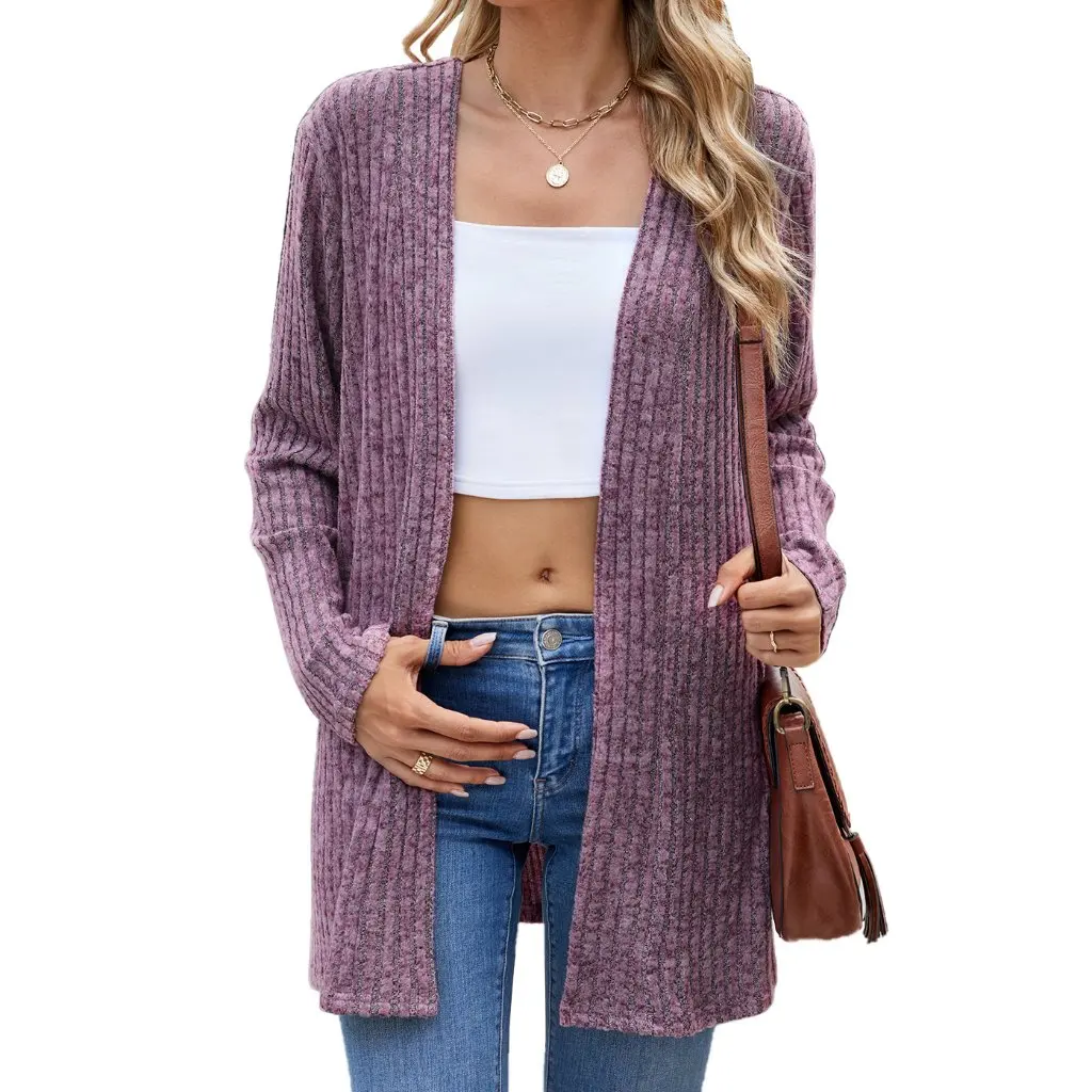 

Europe & US Long Sleeve Sweater Autumn Winter New Loose Fit Pit Sanding Bottoming Knitwear for Women