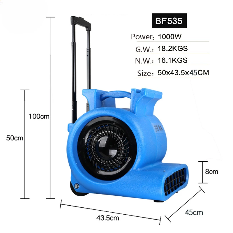 Professional new style electric 850w 3 speed high volume floor cleaning cold air blower