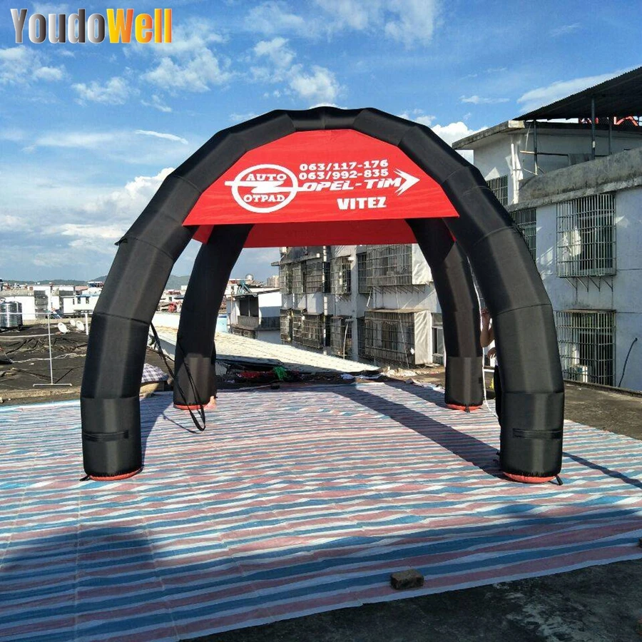 Customizable 6-meter Diameter 4-leg Red And Black Inflatable Spider Leg Tent For Event Exhibitions And Commercial Advertising