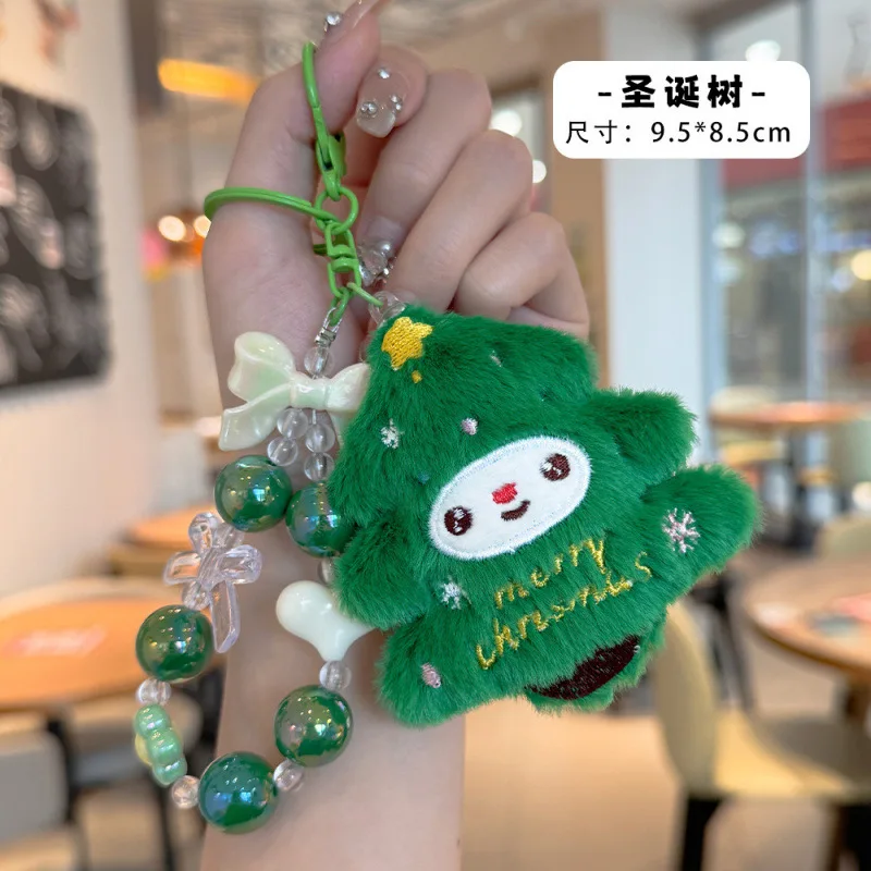 قلادة سانتا كلوز، تمثال لطيف، سلسلة مفاتيح كرتونية، علبة أقلام حقيبة مدرسية مبتكرة، ديكور، عيد الميلاد #2