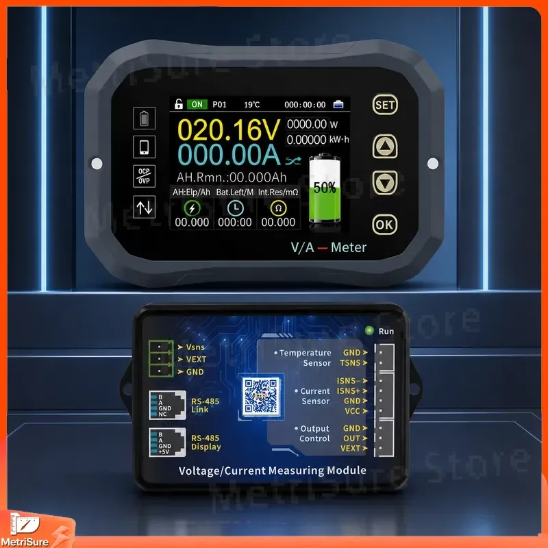 KG110F DC 0-120V 100A Battery Capacity Tester Voltage Ammeter Monitor Indicator 12V 24V 36V 48V 60V Coulomb Meter