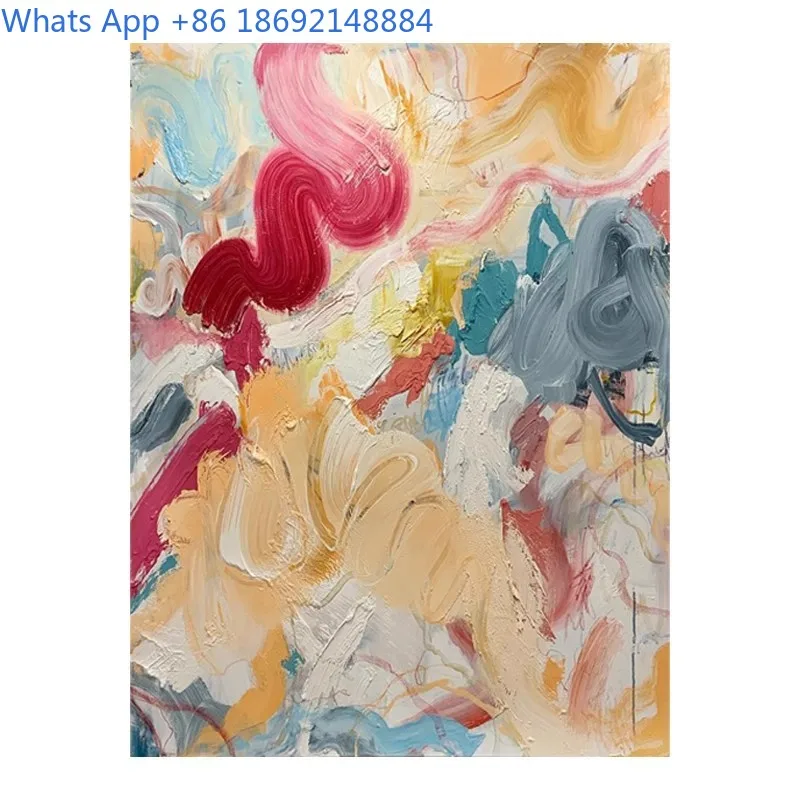 Hand-painted Entrance Decorative Painting Modern Minimalist Living Room Sofa Background Abstract Hanging Painting