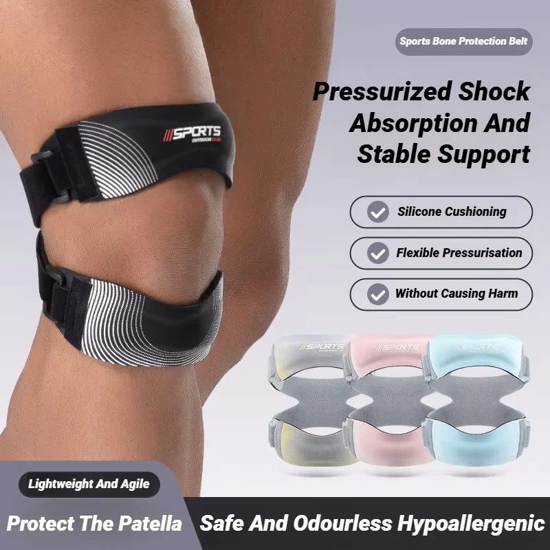 1Pcs Patella Knee Brace Adjustable Orthopedic Compression Patellar Tendon Support Strap Pro Meniscus Tear Patella Pads Men Women