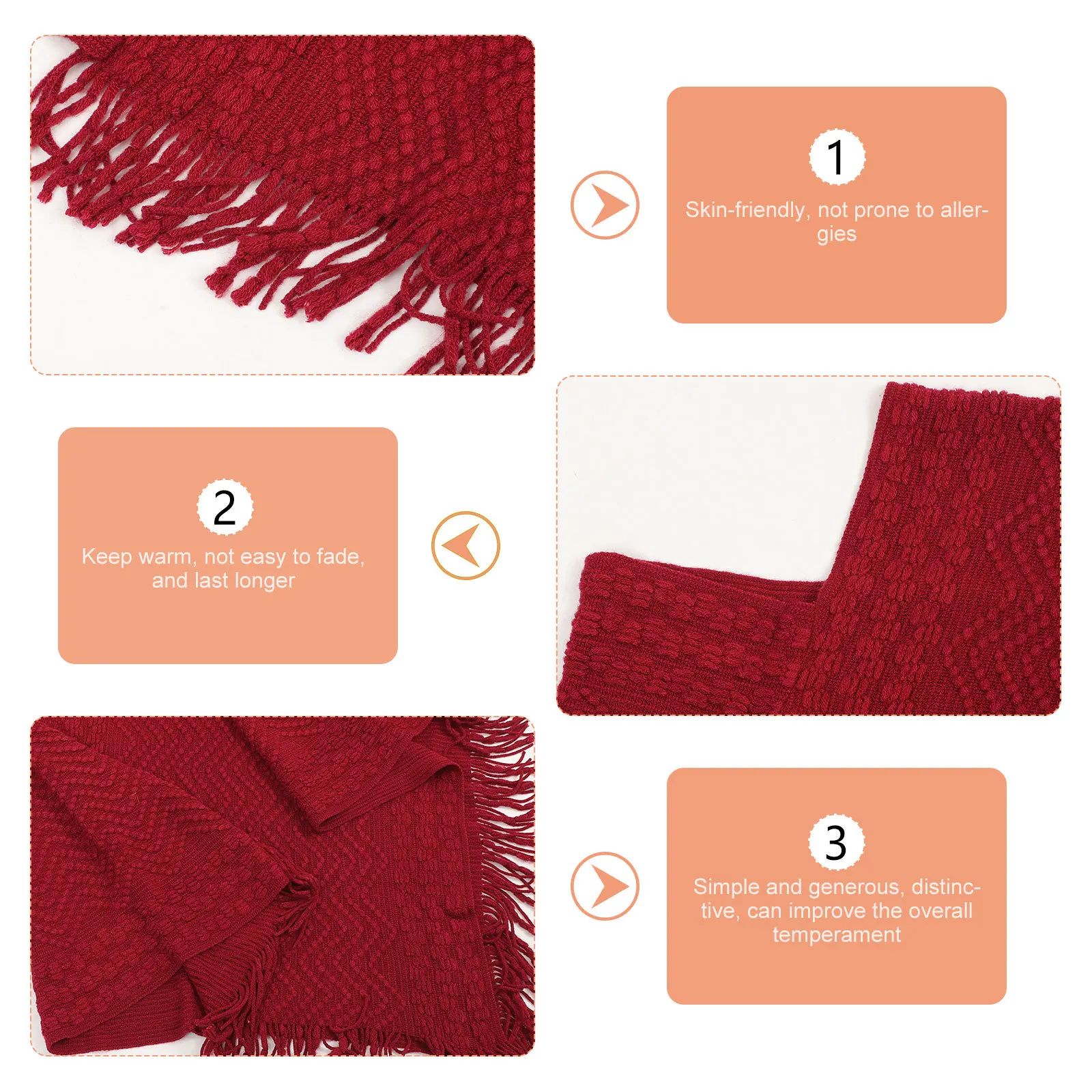 

One Size Fits Most Women Knitted Poncho Cape Shawl Wrap Sweater Winter Warm Fashion Accessory Long Blanket Top