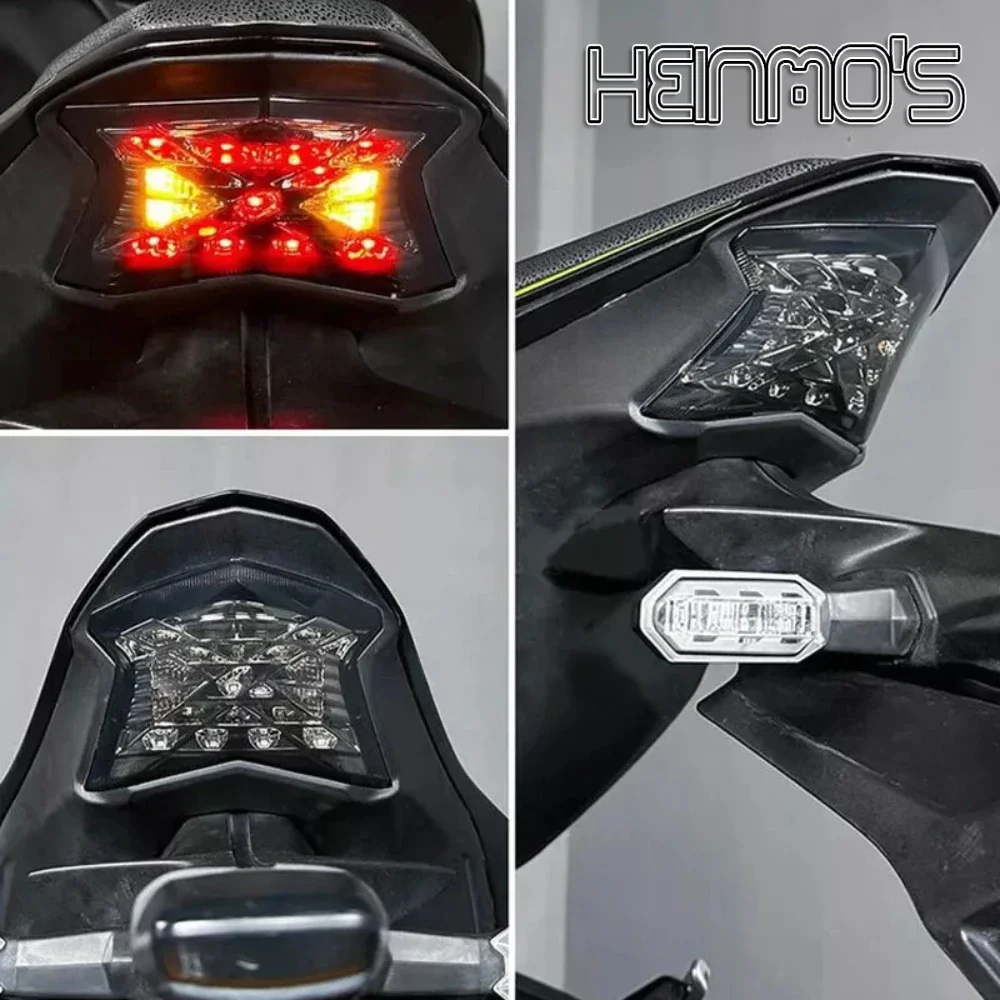 

Motorcycle Accessories Tail Lights Brake Stop Light Turn Signal LED Integrated Lamp For Kawasaki Z650 Ninja650 Z900 2017-2025