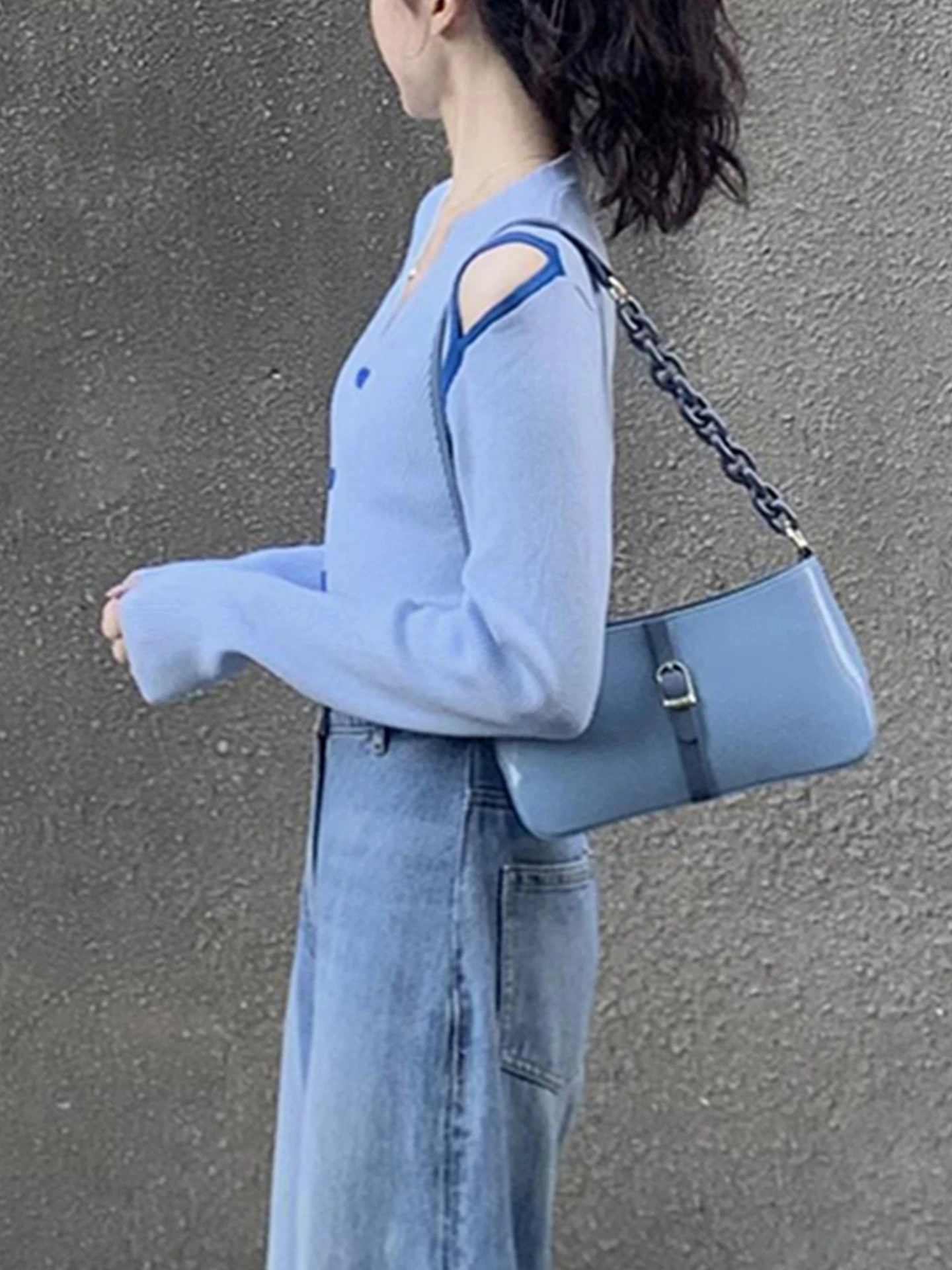 Comodo cardigan casual V-Ne Color Blo lavorato a maglia lungo Sve inizio autunno Faionable Top adatto ai pendolari Sle coreano