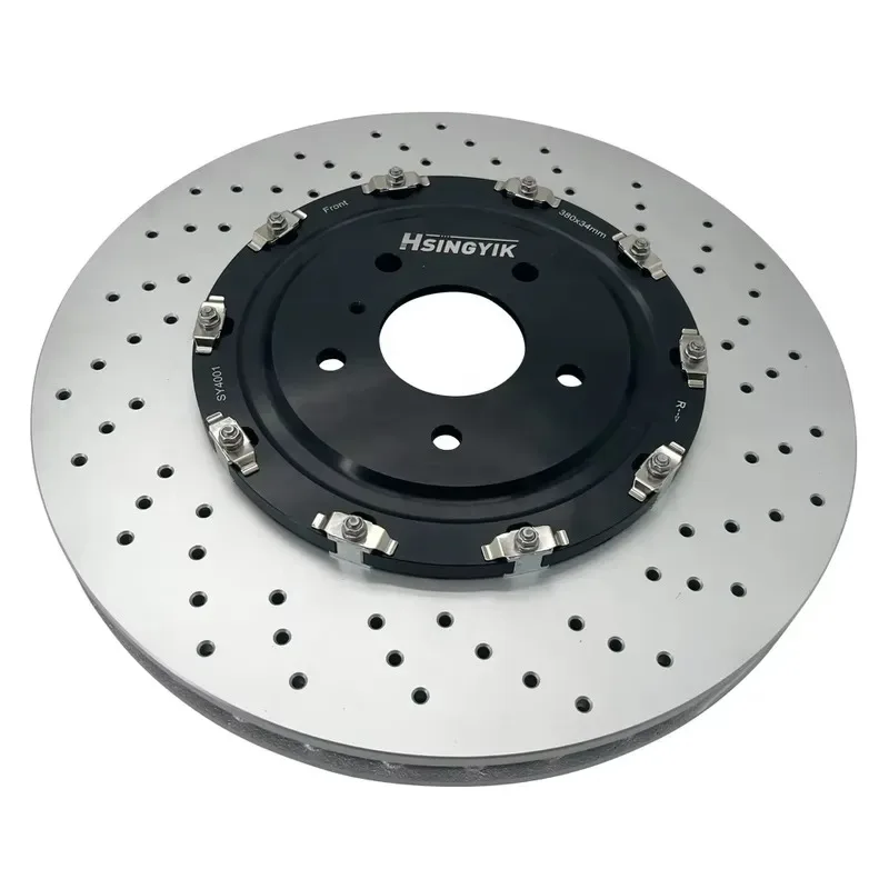 Hot Sale Hsingyik Full Float 2 Pieces Rotor Front Brake Disc for GT-R R35 OE 40206-JF20A 380x34MM Price of a single brake disc