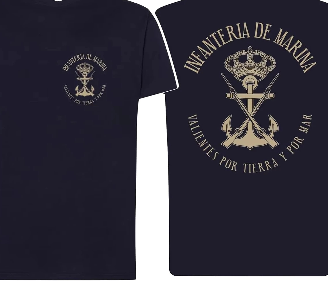 Camiseta Infanteria De Marina Marine Corps Men's T-shirt Short Sleeve Casual 100% Cotton Shirt