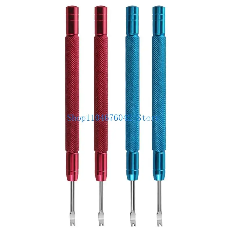 652F Pack of 4 Watch Hand Removers Tool Aluminum Handle Carbon Steel Blade for Watch Repair