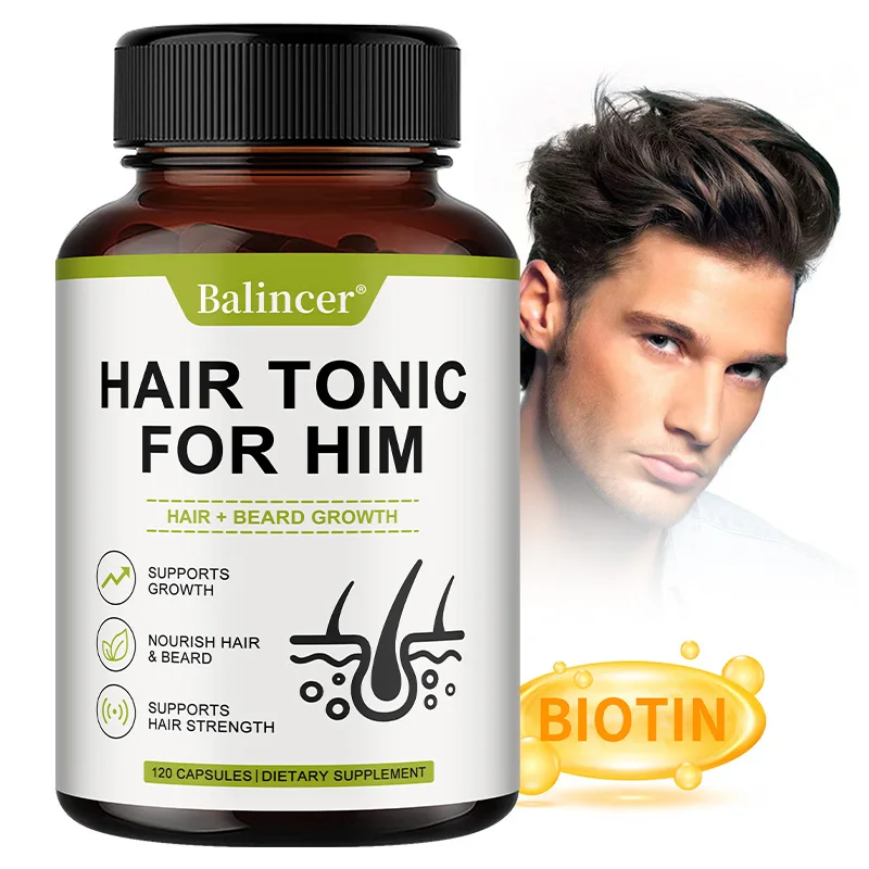 Cápsulas de Biotina 5000mcg con Bambú, Vitamina B6, para el Crecimiento del Cabello, Salud de la Piel y Uñas, Apoyo Contra la Caída del Cabello, 120 Cápsulas