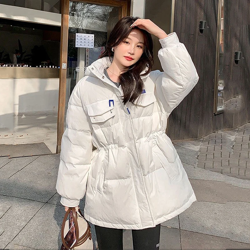 2023 New Parkas Women Winter Jacket Hooded Thick Warm Cotton Padded Parka Casual Basic Coat Female Snow Coat Outerwear