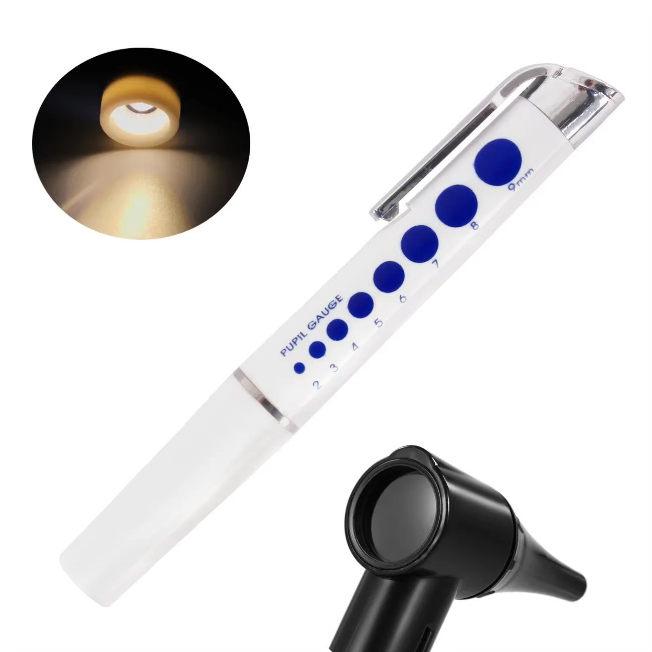 LED Ear Inspection Mirror Simple Ear Mirror Pen Set Ear Inspection Magnifying Mirror Ear Hole Illumination Magnifying Pen Set