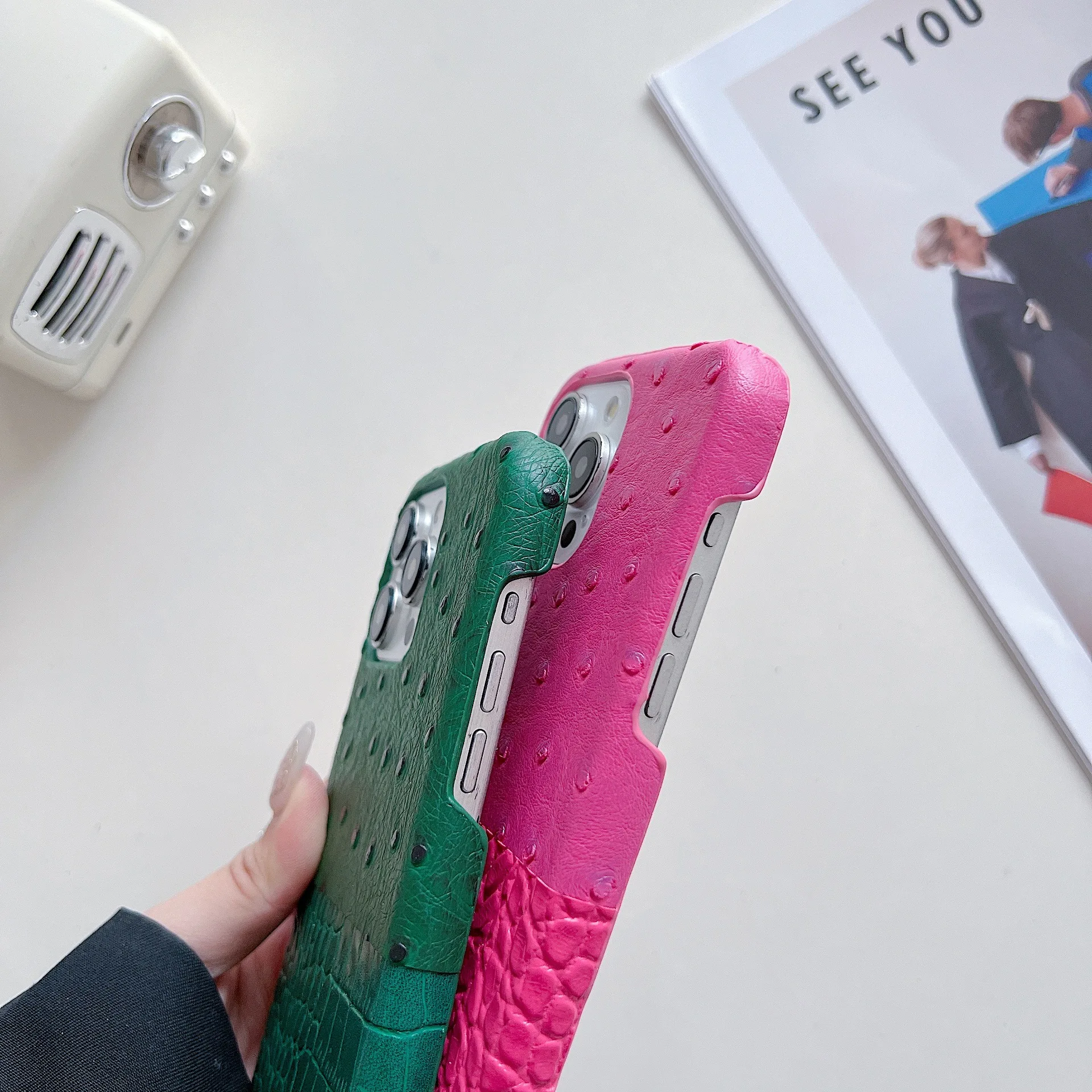 どこで会いたいですか？DUBAIレザー製スマホケース（16、 - Phone Cases Dubai のレビューと価格