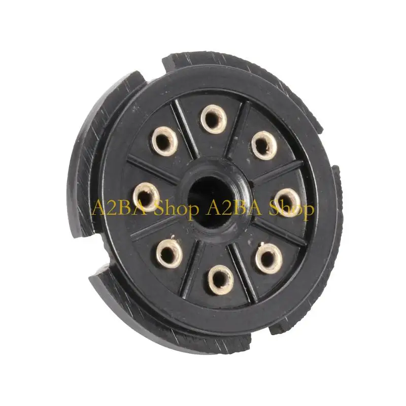 A2BA Universals 8Pin Tube Socket Compatible 6H8C 6N8P Corrosion Resistant ABS Metal