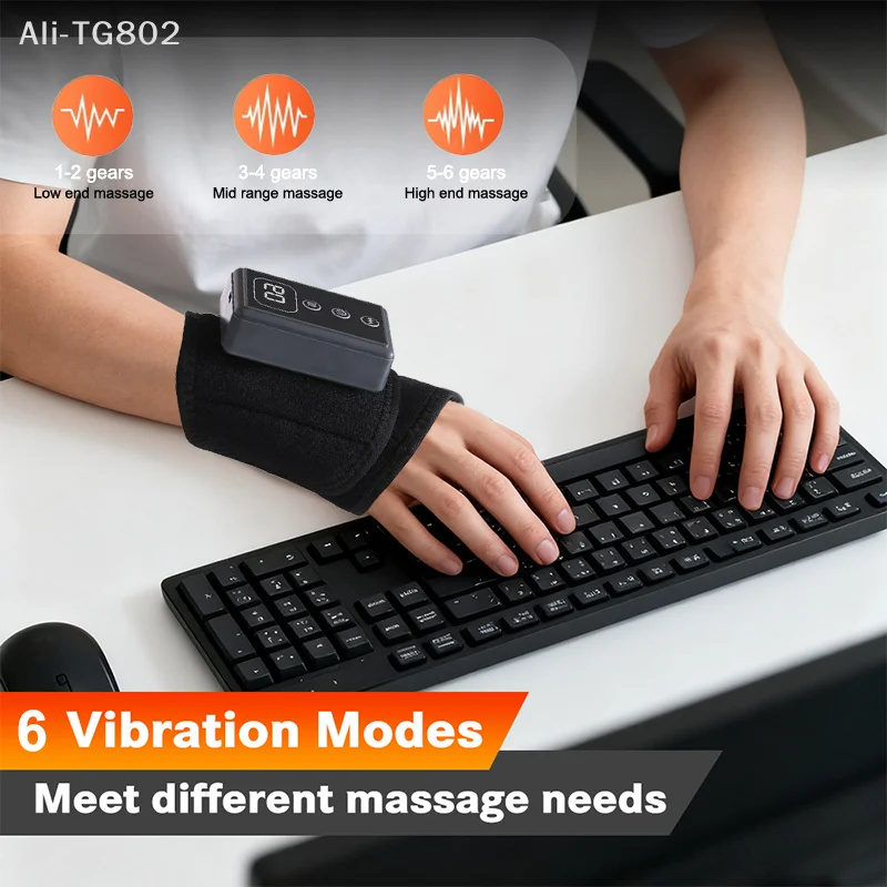 

Cordless Rechargeable Wrist Hand Heating Pad Massage for Pain Relief Heated Wrist Brace Wrap for Carpal Tunnel Relief