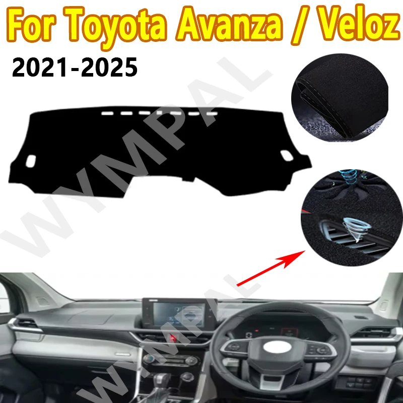 

Car Dashboard Cover Dash Mat For Toyota Avanza / Veloz 2021 2022 2023 2024 2025 Avoid Light Pad Anti-UV Case Carpet Accessories