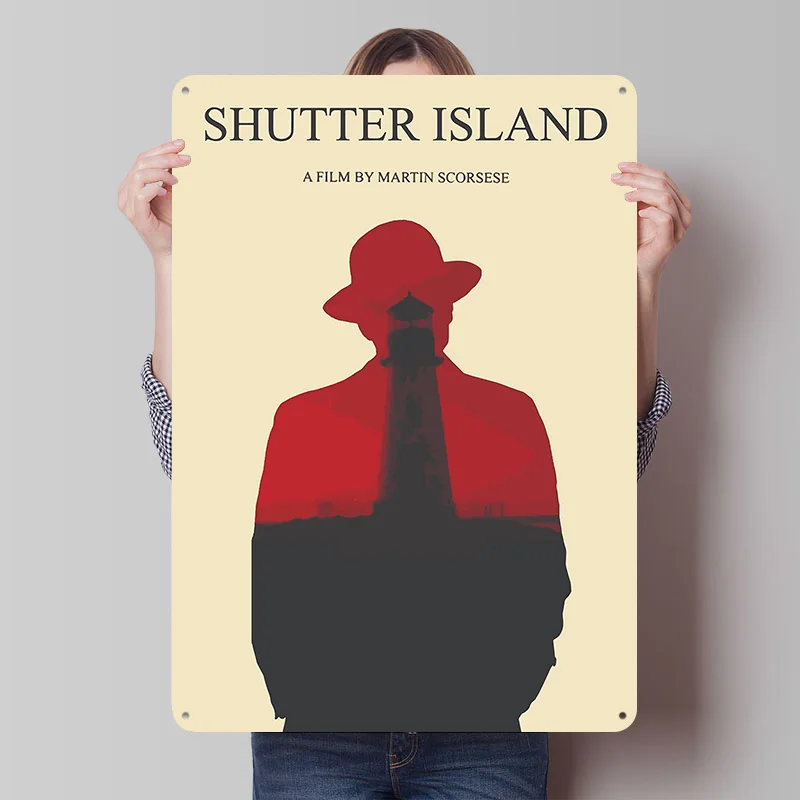 Shutter Island Movie Tinplate Poster Custom Wall Art Vintage Metal Signs Retro Tin Plaque for Home Decor Living Room House Items