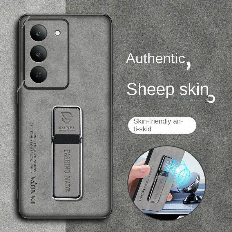 ل redmi 15 4G 5G 5C حافظة موضة جلد الغنم قوس غطاء من البولي يوريثان ل Redmi15 5G ممتص للصدمات Fudna