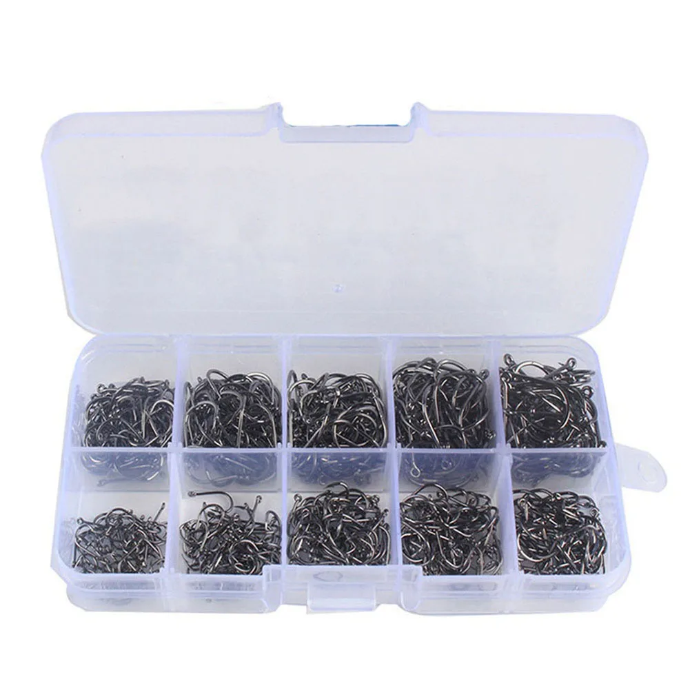 Fishhook Fishhook Set Set Metal Plastic 500 100pcs 6*4.5*2cm High Carbon Steel Hook Fishing Hooks Set Fishhook