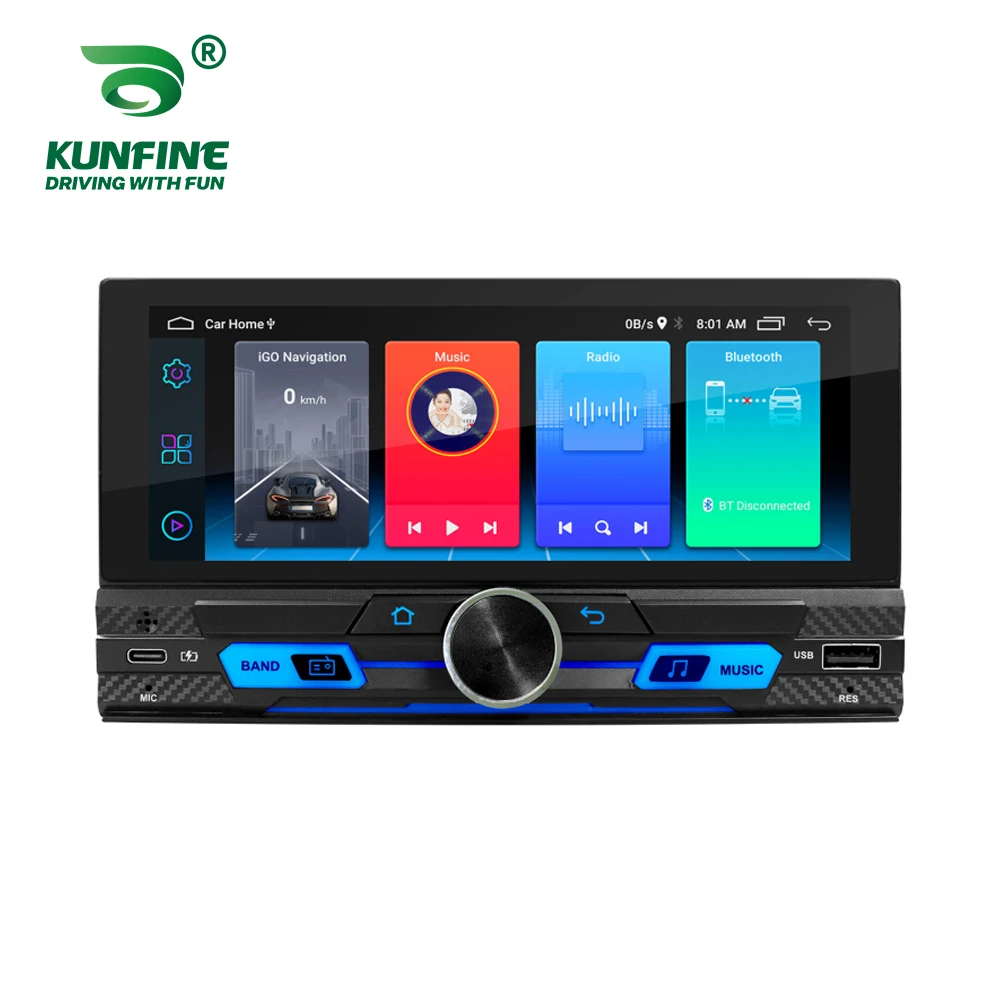 

KUNFINE Universal Car Radio 6.86" 2Din Player Car Stereo Video MP5 Player Build-in Carplay Android Auto Bluetooth USB&Type-C