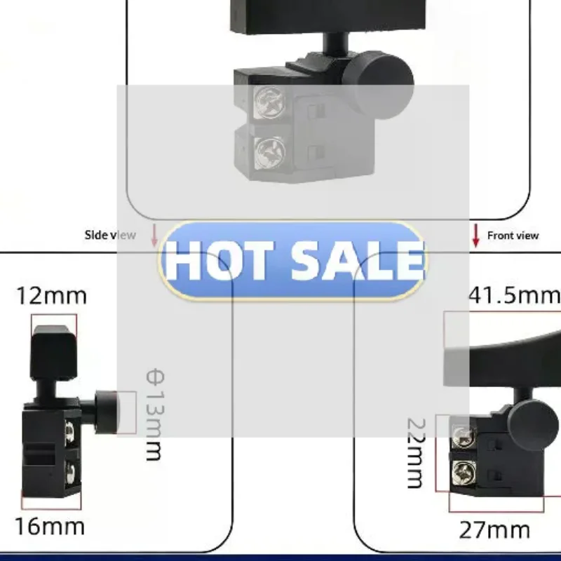 Insulated Plastic Chainsaw Trigger Switch Double Copper Terminal Easy Install Cordless Lithium Saw Replacement Accessory