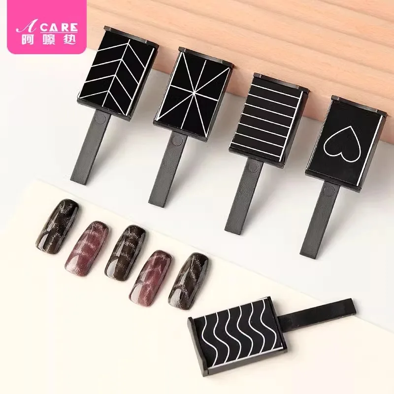 DX01/Manicure magnet/B1PQ0-Fancy Cat Eye Gel Polish Nail Surface Modeling Magnetic Stone Repair Nail Shop Tools Love Wav