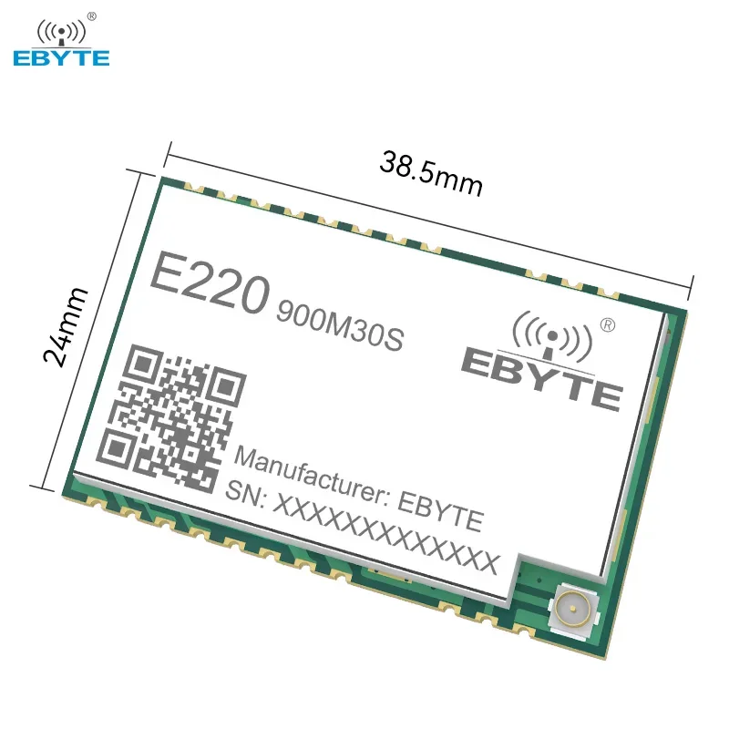 LLCC68 LoRa Wireless Module 433/868/915MHz E220 SPI Series 22/30/33dBm Long Range Stamp Hole Antenna SMD Wireless Module