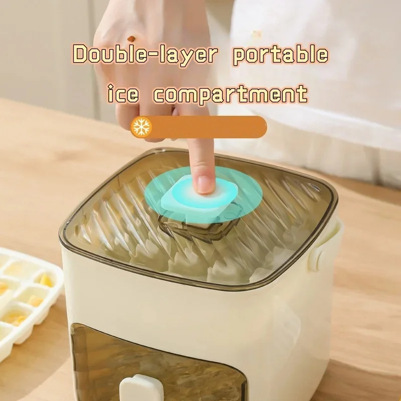 

Pressing Ice Cube Mold Ice Grid with Cover Household Refrigerator Homemade Storage Box Frozen Ice Quick Freezing Grinding Tool