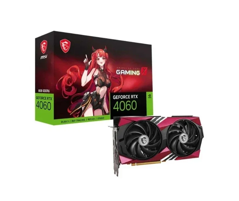 New  RTX 4060 GAMING X 8G MLG RED Gaming Graphics Card PC GPU Video Card in stock