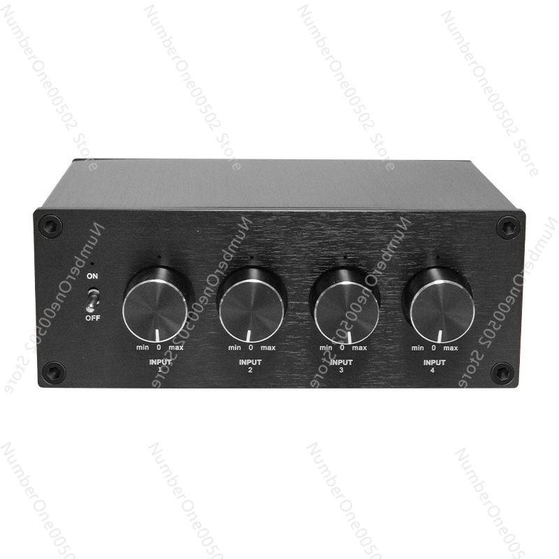 

​​4 In 1 Out Audio Mixer 4 Channel Stereo Mixing Console for Live Streaming Recording​