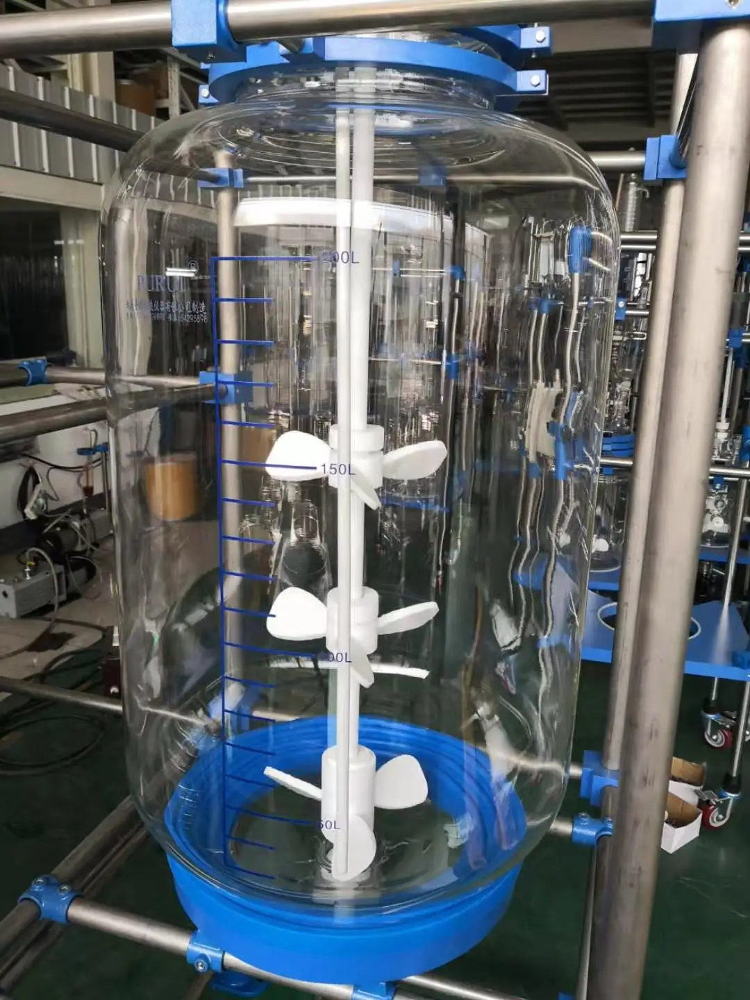 50 Liters Speed-adjustable Single Layer Jacketed Glass Reactor for Lab