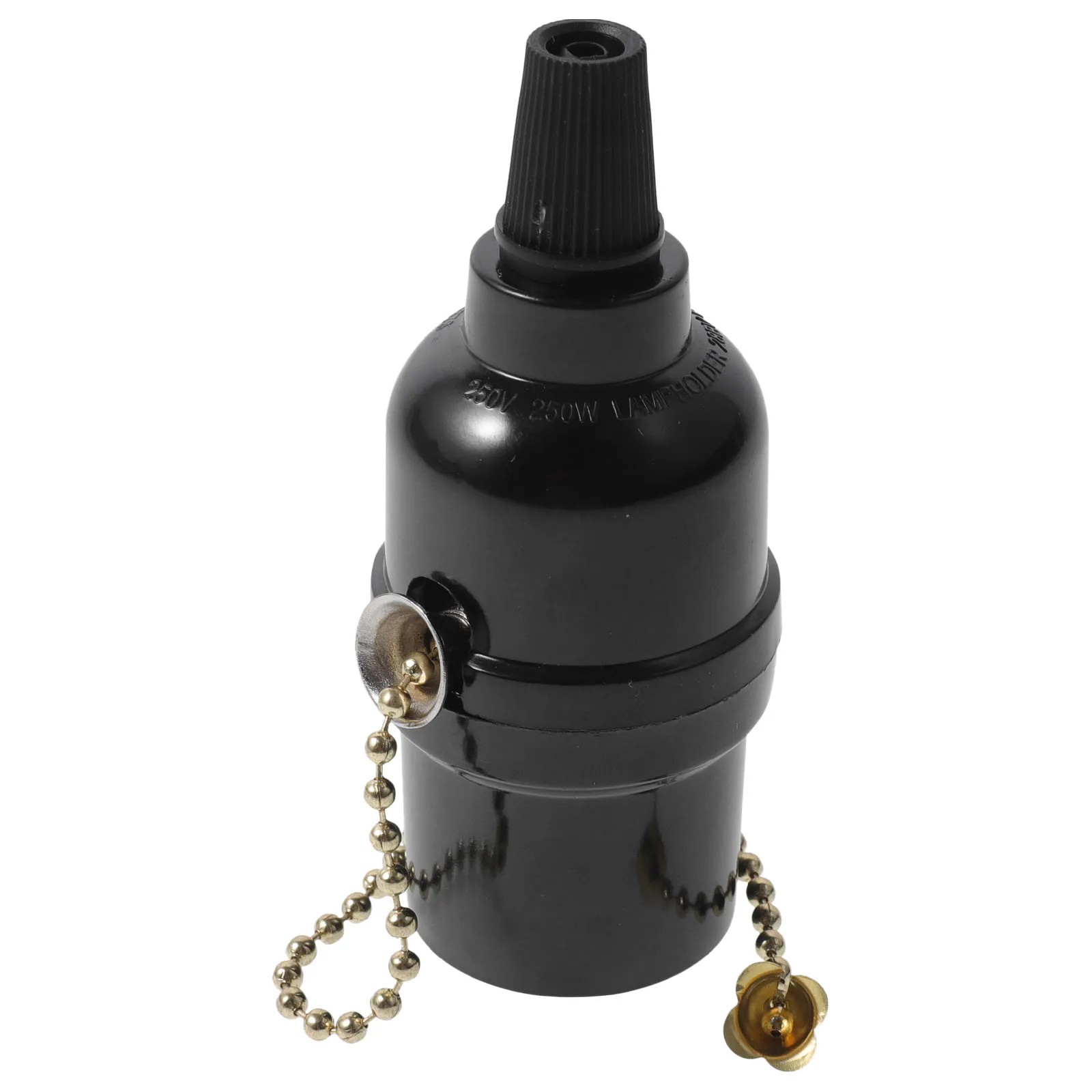 

Black Pull Chain Lampholder Socket Ceiling Light Fixture Replacement Compatible with Standard Bulbs Easy Install for Bathroom