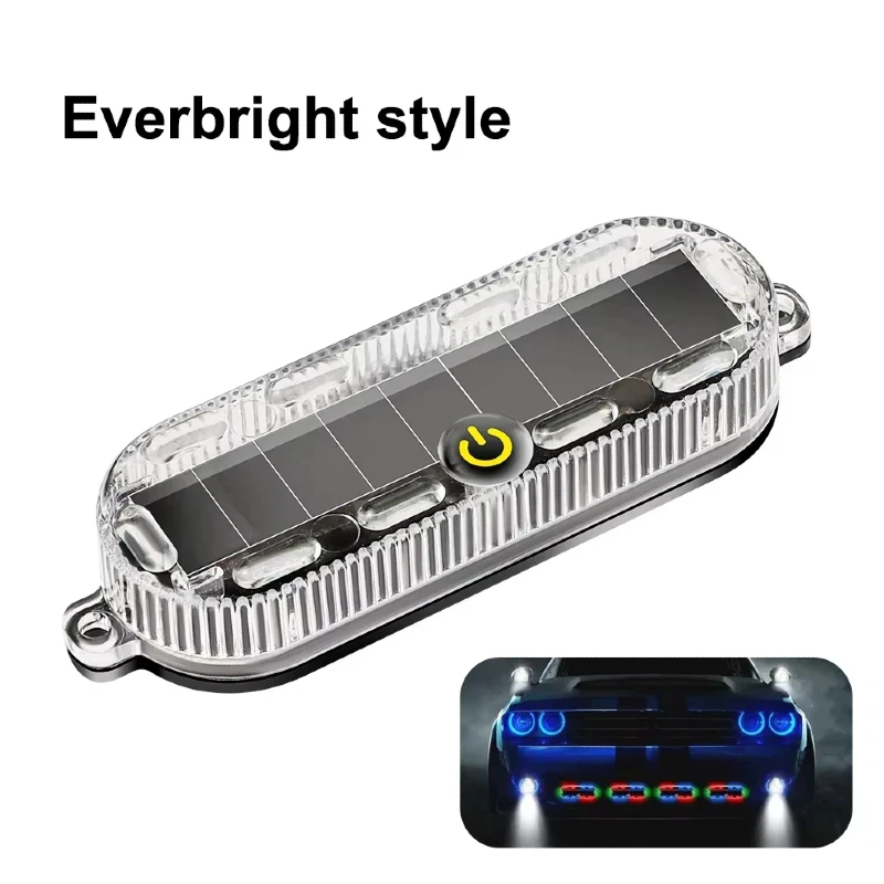 

Солнечный мигающий сигнальный фонарь: светодиодный предупреждающий стробоскоп, регулируемый, для автопарковки, задний сигнальный фонарь