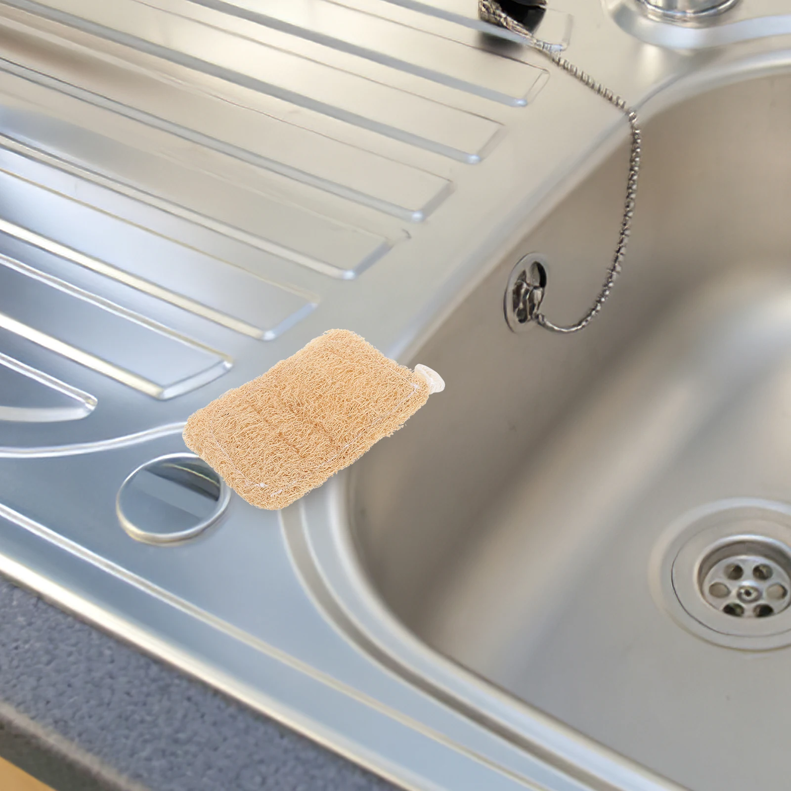 

12pcs Natural Loofah Dish Sponge Heavy Duty Reusable Non-Scratch Scouring Pads For Dishes Pots Vegetables Kitchen Cleaning