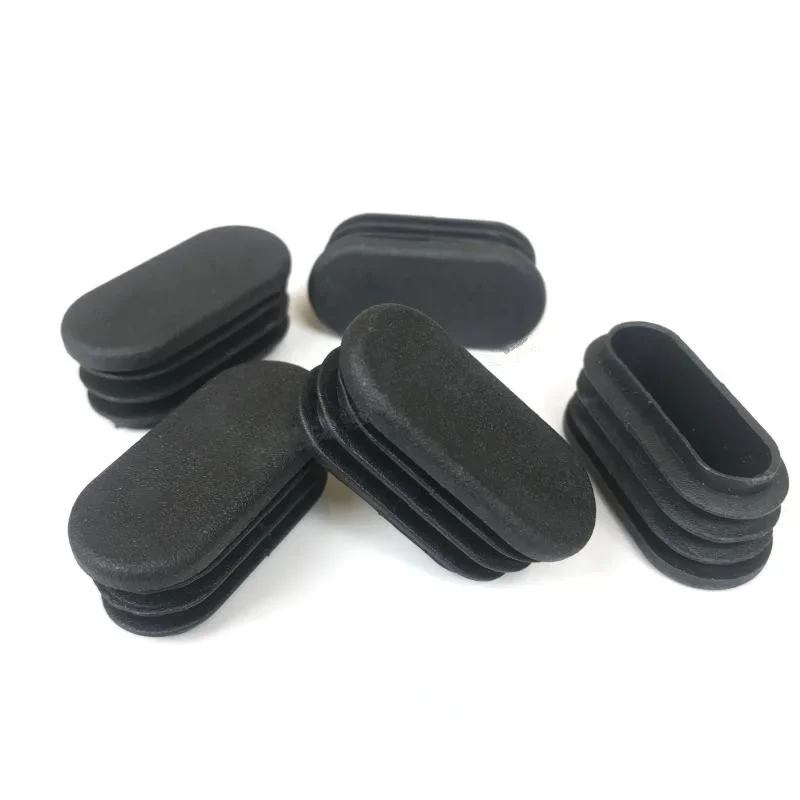Tappi per tappi di chiusura rettangolari ovali oblunghi Inserti per tubi in tubo nero bianco grigio Tappo per tappo Tappo in plastica per tubo per gamba della sedia