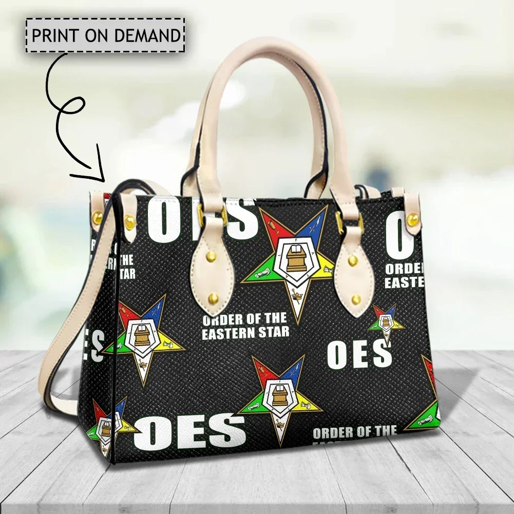 OES Sisterhood المرأة حقائب بيد علوية النجمة الشرقية عادية حمل بولي Leather حقيبة جلدية كروسبودي فاخرة متعددة الوظائف محفظة فام هدية #2