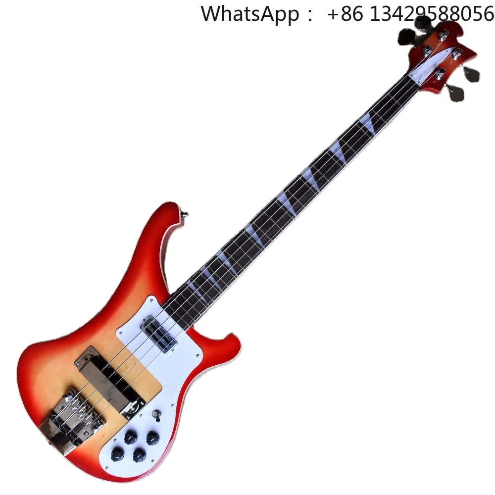 Flyoung Cheap Electric Bass Guitar 4 Strings Musical Instrument Cherry Sunburst