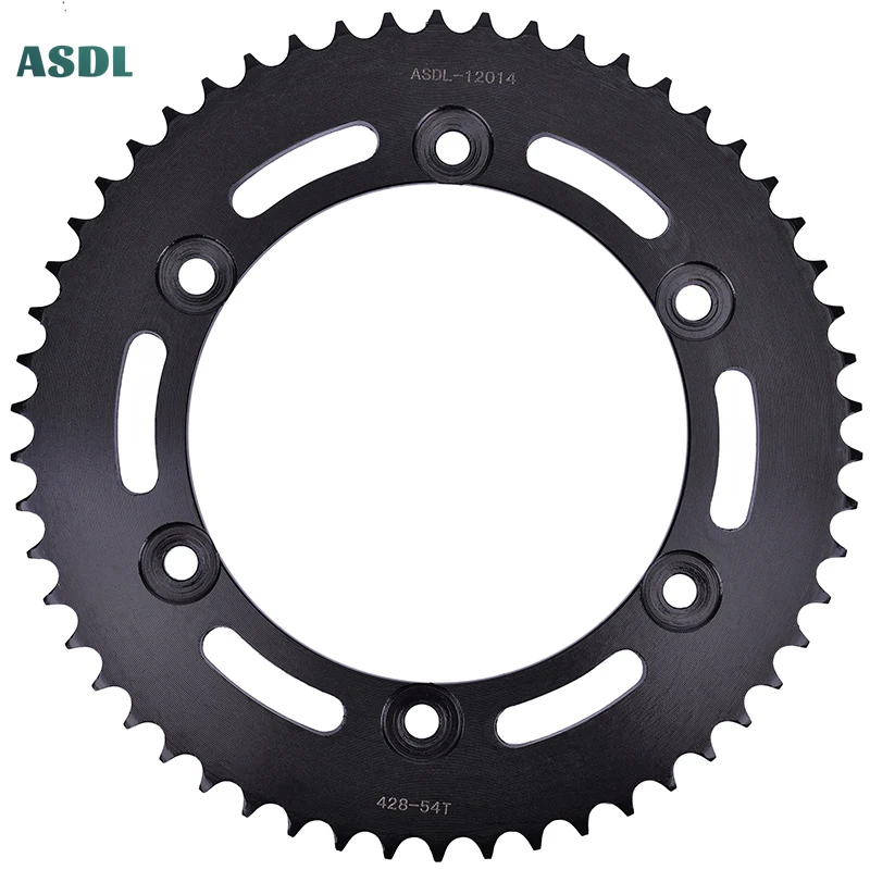 428 54T Rear Sprocket For Honda CBR250 RJ,RK,RK-2 1988 1989 VT250 FL Spada 1989 1990 VT 250 CBR 250 428-54T 428 Chain 54 Tooth