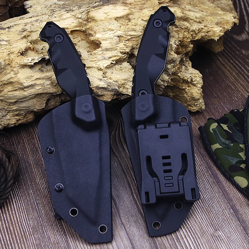 WPKOPYA tactical survival high hardness small straight knife field multi-functional hunting knife jungle mountaineering knife