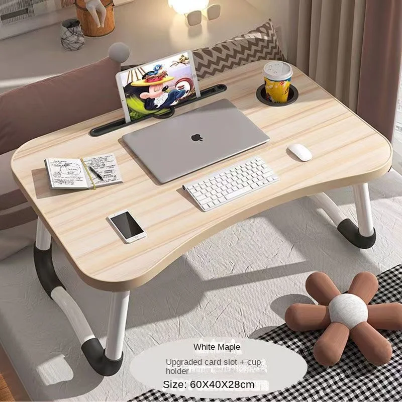 Folding Home Laptop Desk for Bed Sofa Laptop Bed Tray Table Desk Portable Lap Desk for Study Reading Bed Top Tray Computer Table