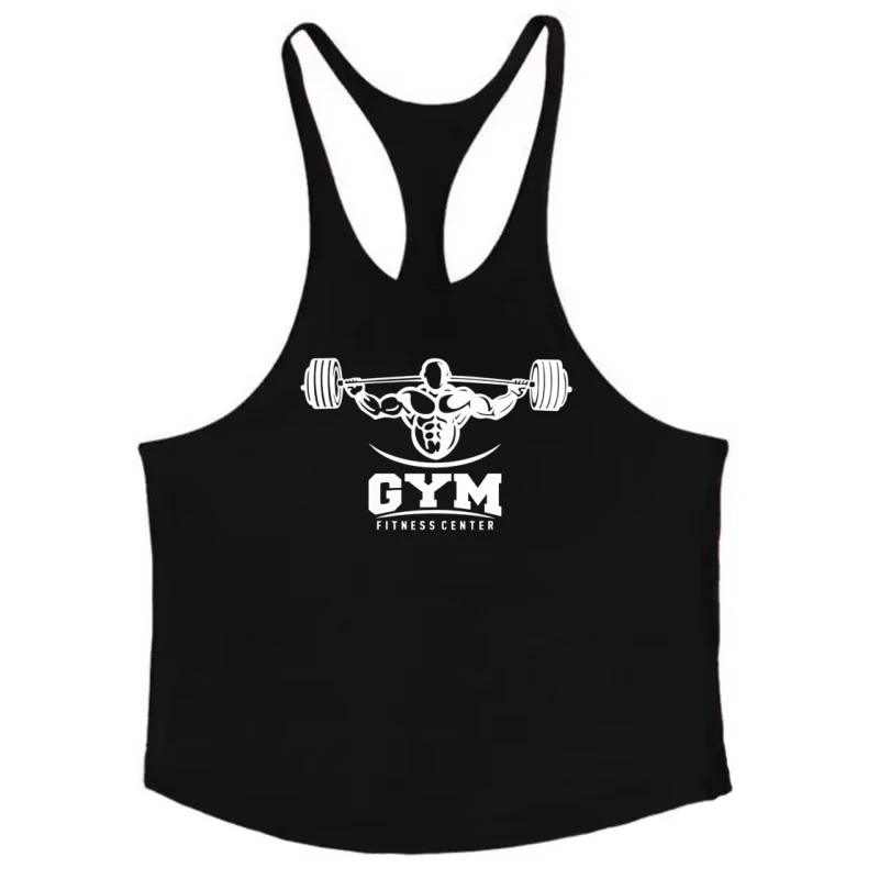 Men's Gym Sleeveless Vest Fitness Stringer Tank Y Back Bodybuilding Singlet Moisture-Wicking Lightweight Weightlifting Clothing