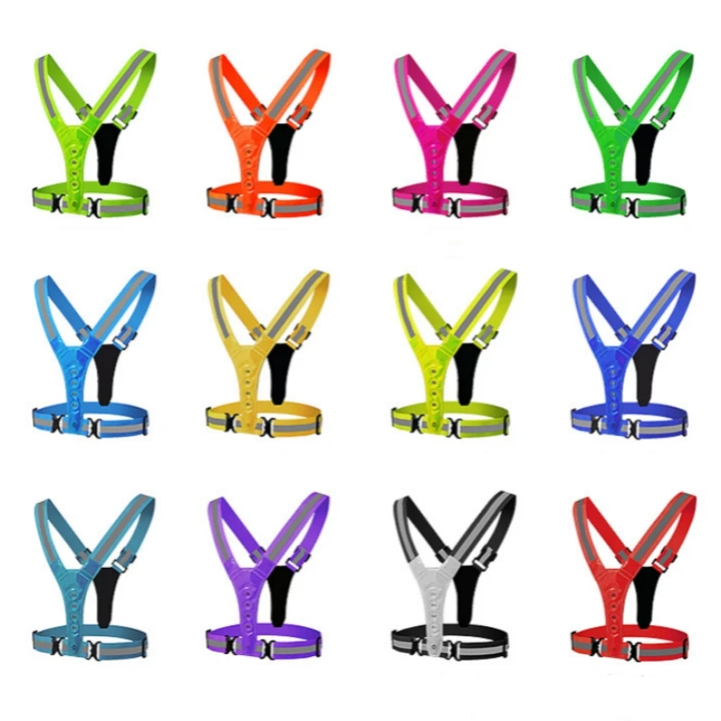 New Light Reflective Strap Elastic Cross Reflective Belt Riding Night Running Reflective Vest Outdoor Sports High Elastic Strap