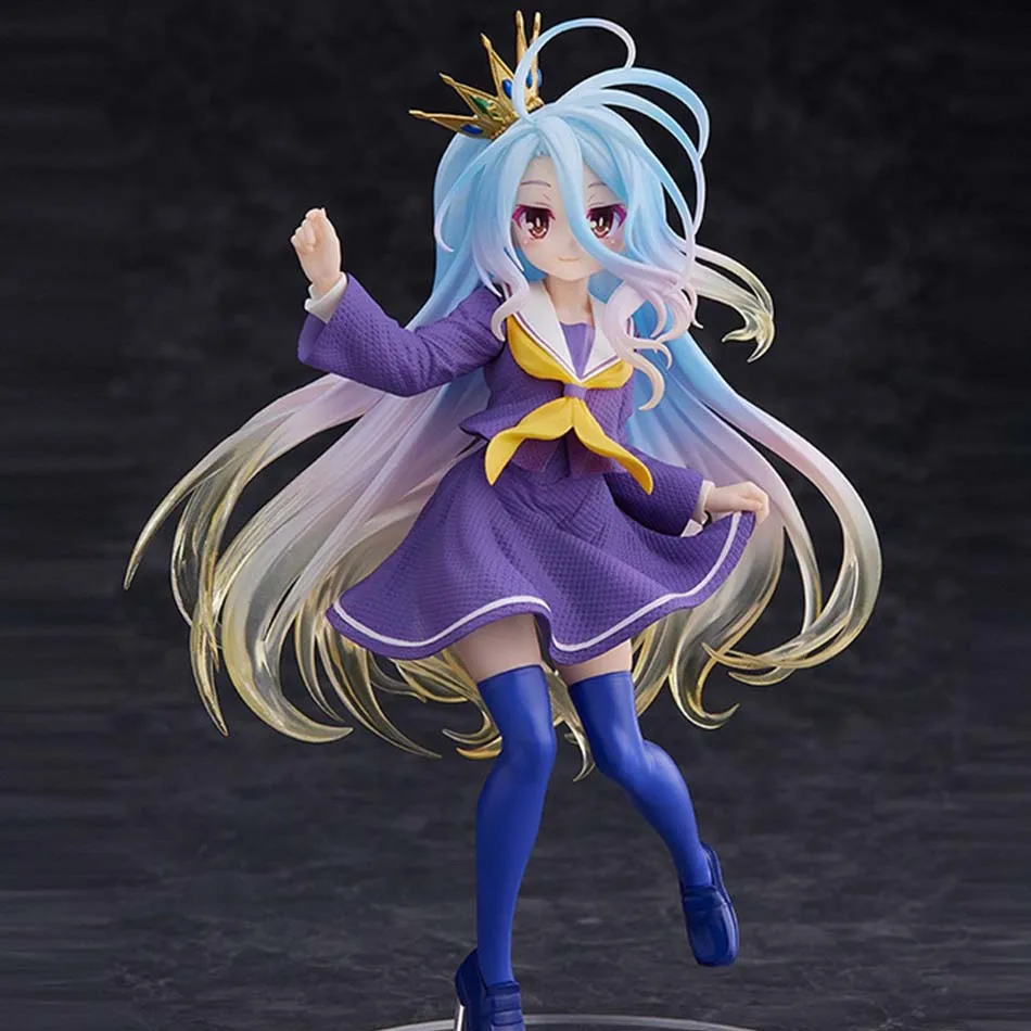 ฟิกเกอร์อนิเมะ No Game No Life สีขาว ขนาด 19 ซม.  โมเดล PVC ของสะสม ของเล่นสะสม ของขวัญ
