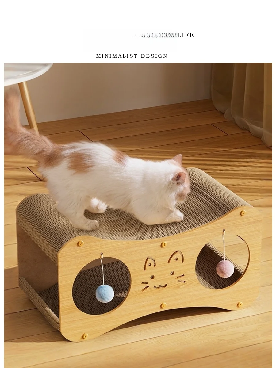 tlife-double-layer-vertical-scratching-board-non-edding-wear-resistant-toy-interactive-climbing-frame-rest