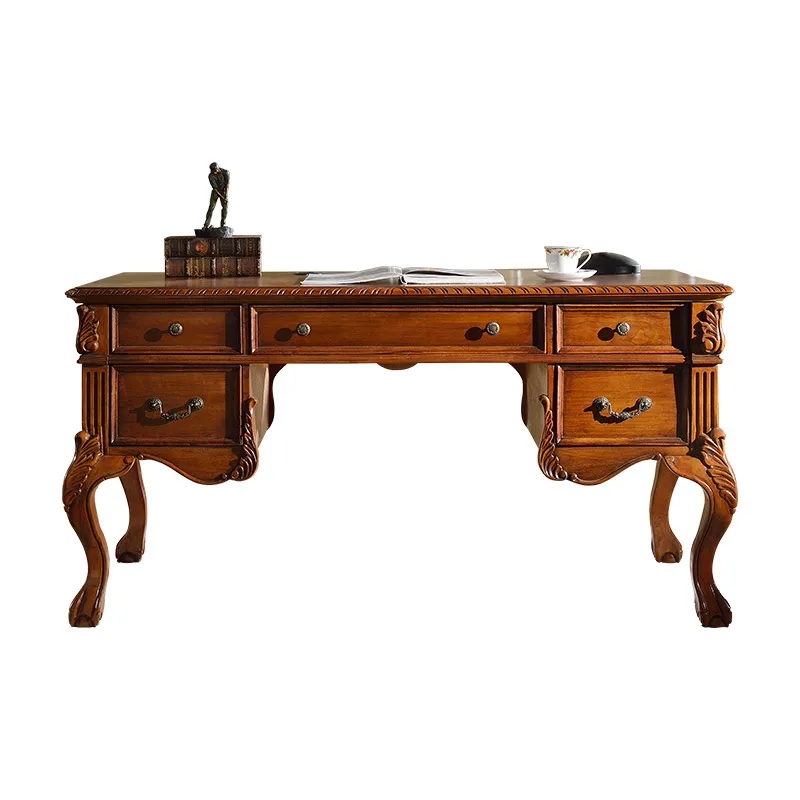 

Learning solid wood notebook computer desk for home use, study integrated boss calligraphy table