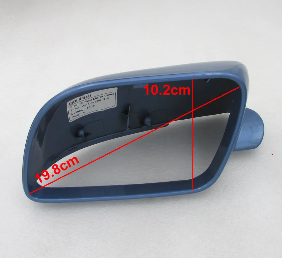 For Volkswagen VW Polo 2004 2005 Car Outside Reverse Mirror Cover Cap Wing Door Side Mirrors Housing Shell Color Painted 1pcs