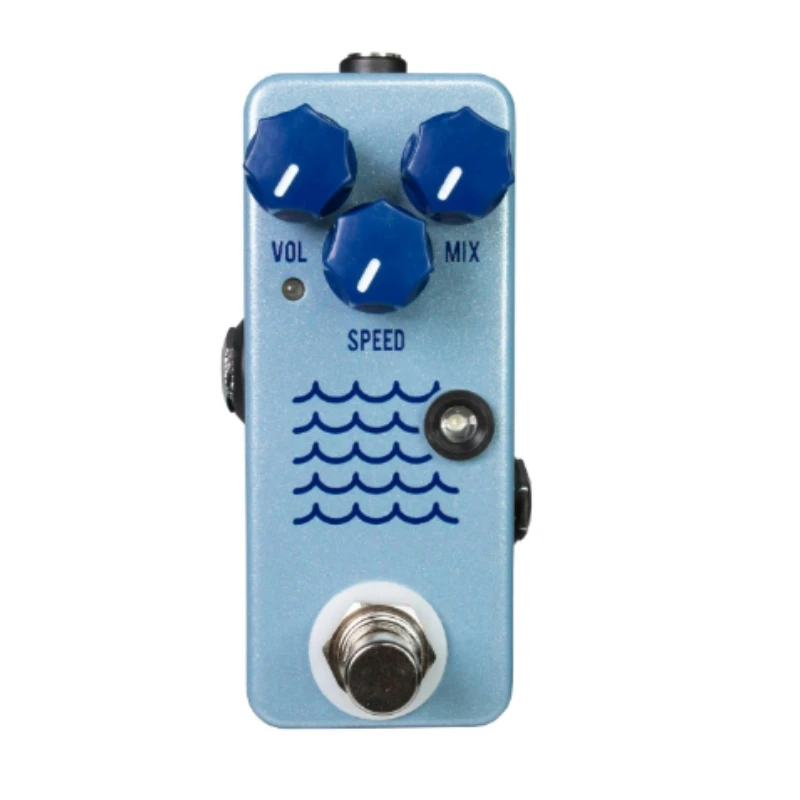 JHS Tidewater Tremolo effects pedal with three controls: Volume, Mix, and Speed